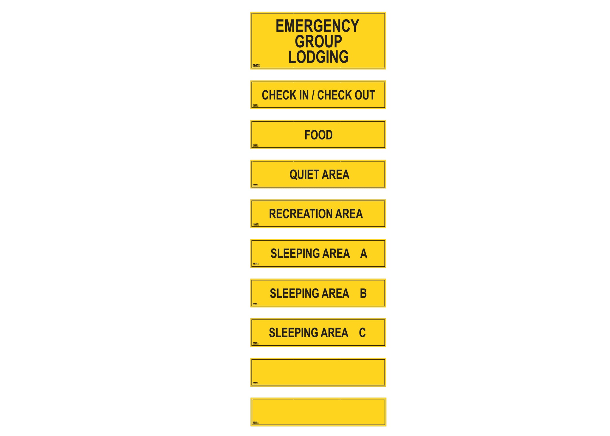 Group Lodging Signage Set (SIGN1016)